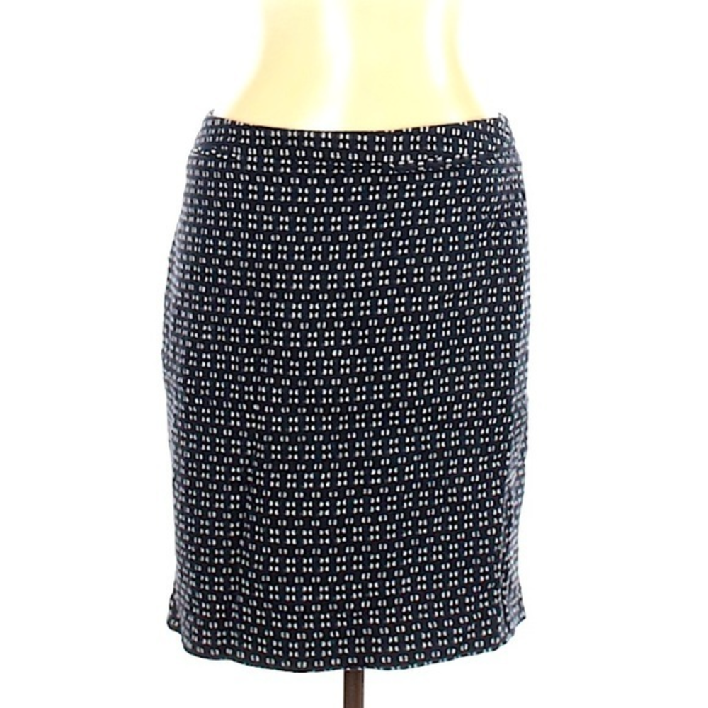Halogen 12 black/white tweed 100% cotton lined classic preppy pencil skirt